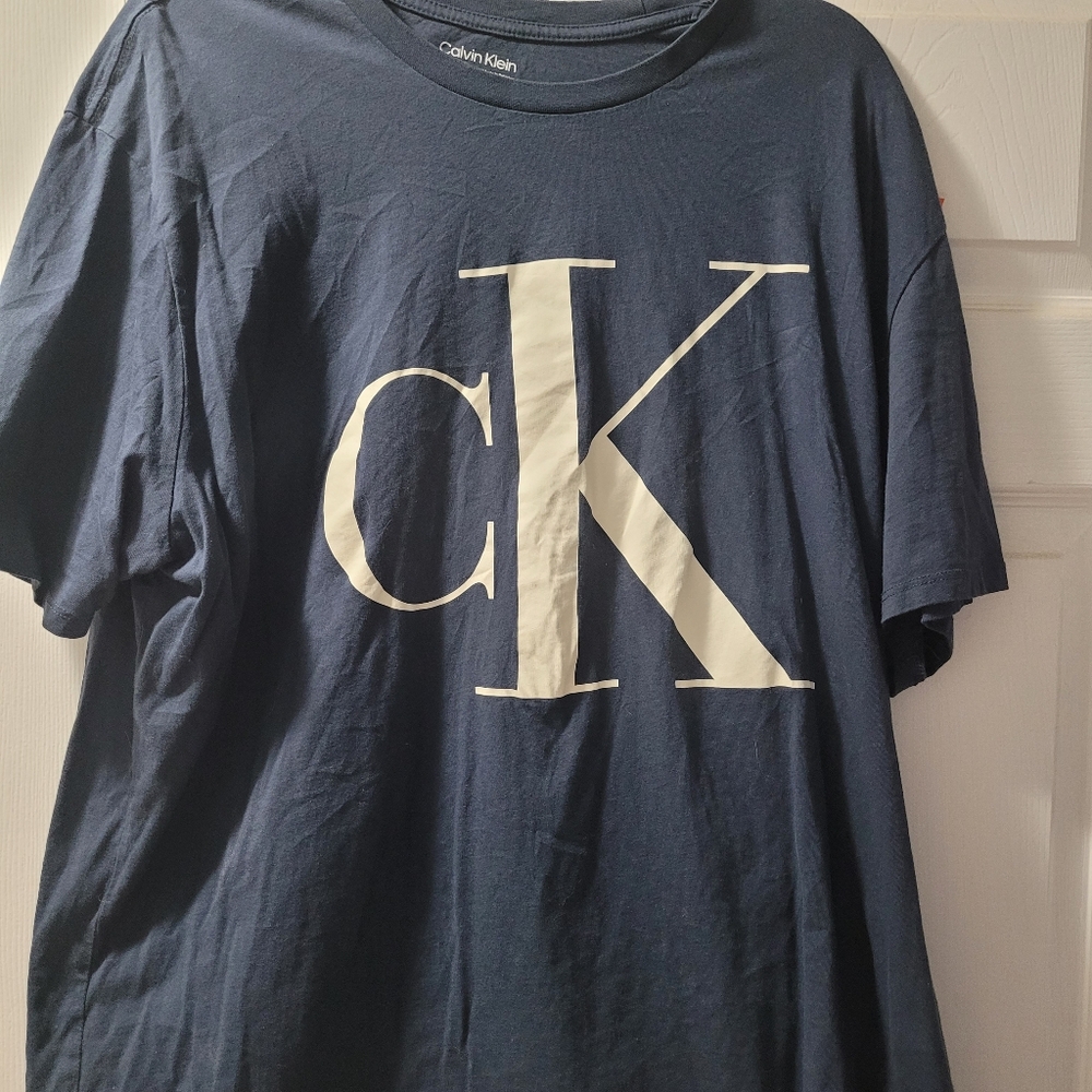 Calvin Klein Navy T-Shirt with White CK Logo